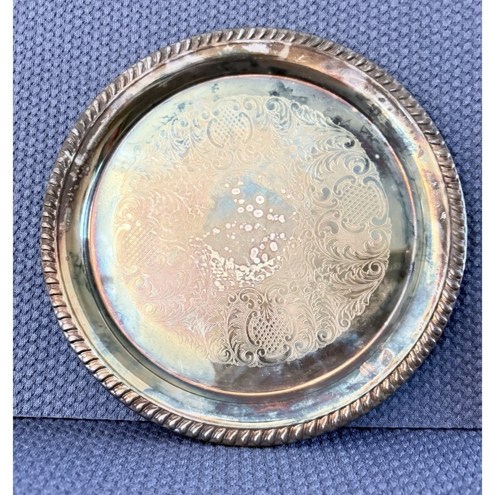 WM Rogers Silverplate Plate  870 - Vintage Relish Serving Plate Tray 10.25"
